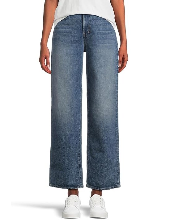 Madewell Perfect Vintage Wide In Vintage Medium,  Dark Work in Concho Wash Womens Jeans Concho Wash